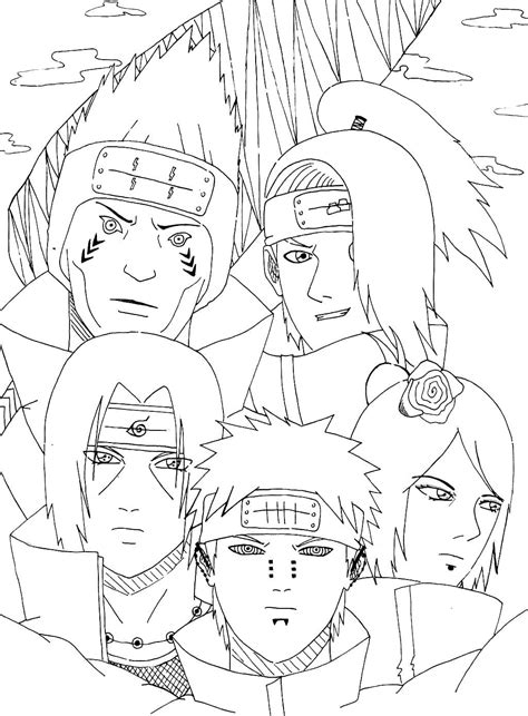 Akatsuki – Coloring Pages and Books in PDF